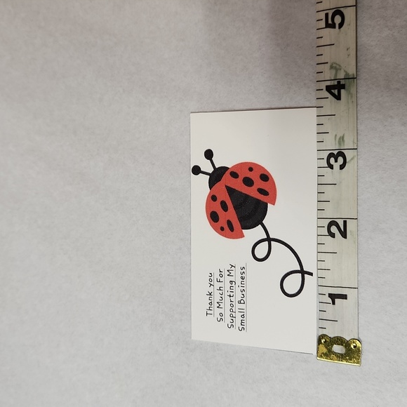 Lady Bug Thank You Business Cards 50 Count - Picture 4 of 5